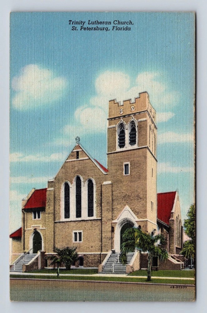 St Petersburg FL-Florida Trinity Lutheran Church Vintage Postcard