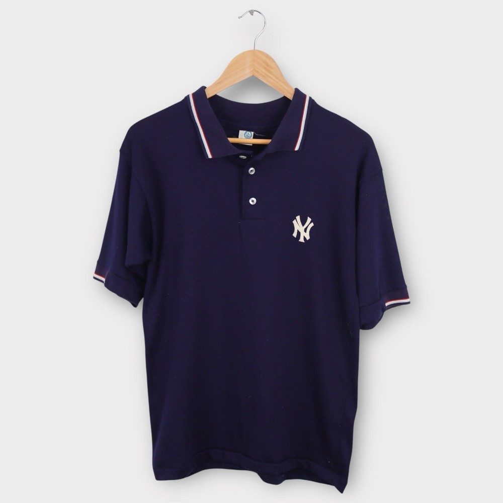 Vintage New York Yankees Polo Men Size Large Baseball Artex Made In USA