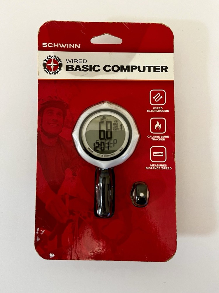 Schwinn Wired Bike Computer with 11 Functions - Track Speed, Time, Distance & Calories