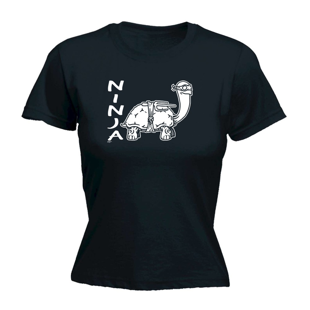 Ninja Tortoise - Womens T Shirt Funny T-Shirt Novelty gift tshirt