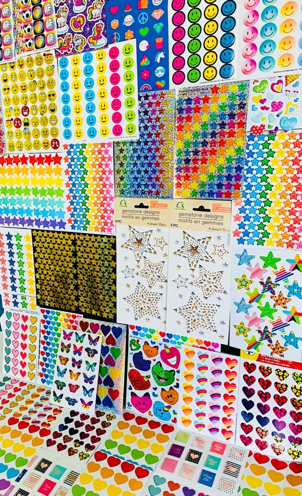 Lot of 279 Random Glossy Laptop Journal Stickers Luggage Decals Book Stickers
