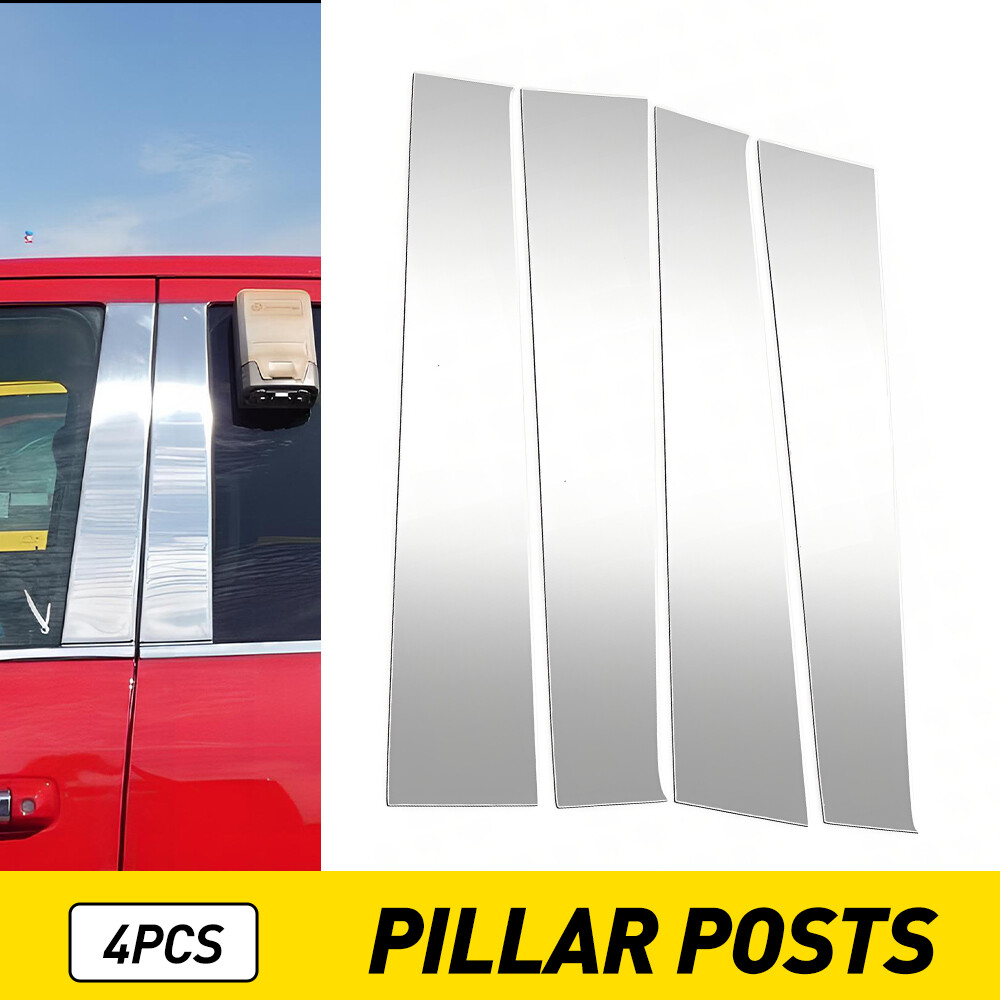 4pc Chrome Pillar Posts Door Trim Cover For Dodge Ram 1500 2500 3500 2009-2018
