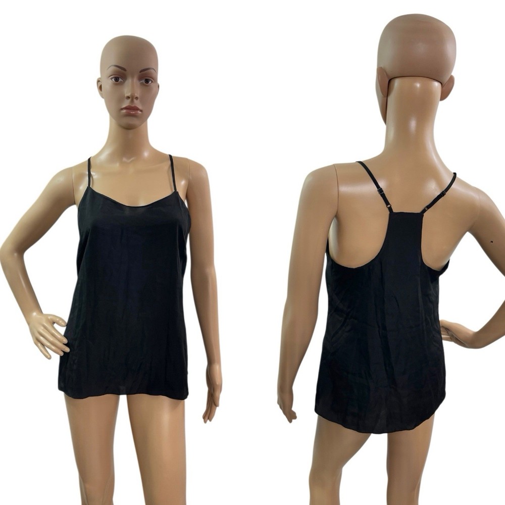 J Crew Women’s Size 2 Sleeveless Round Neck Solid Black Blouse