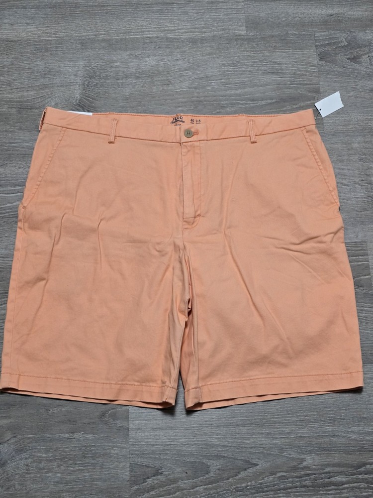 NWT Izod Saltwater Men’s Peach Chino Shorts Size 40