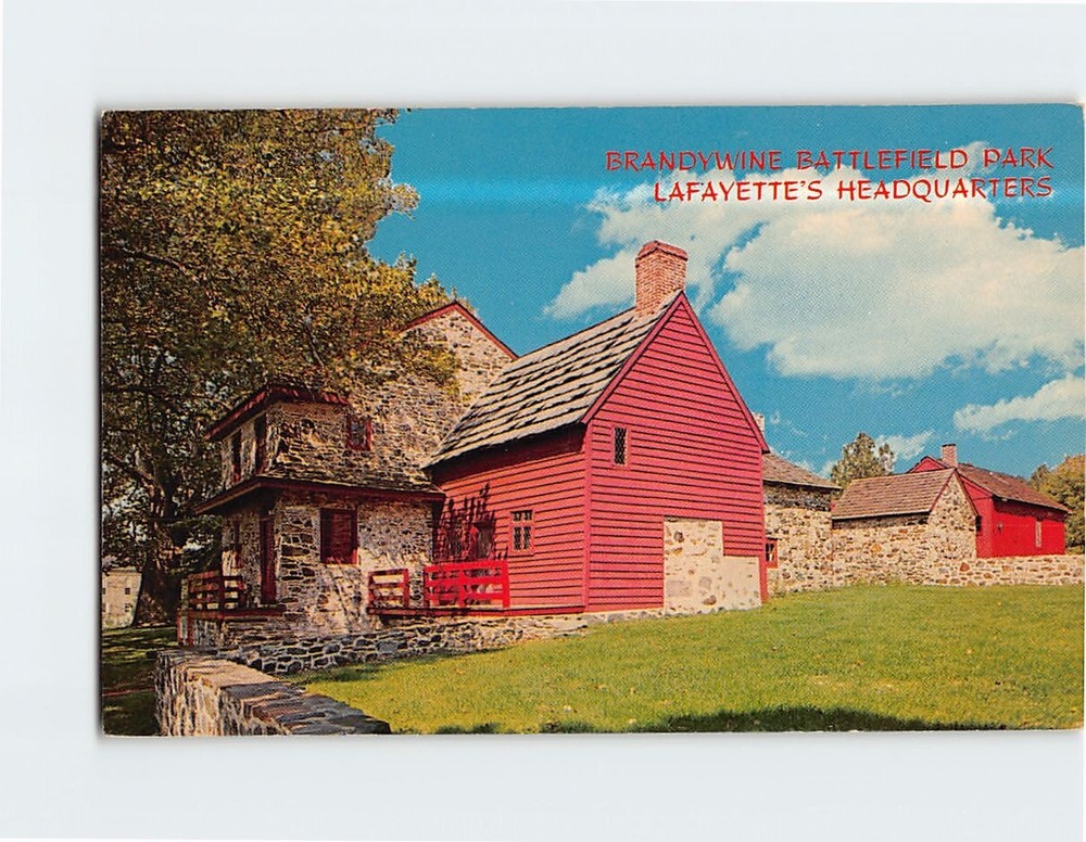 Postcard Lafayette's Headquarters Brandywine Battlefield Park Pennsylvania USA