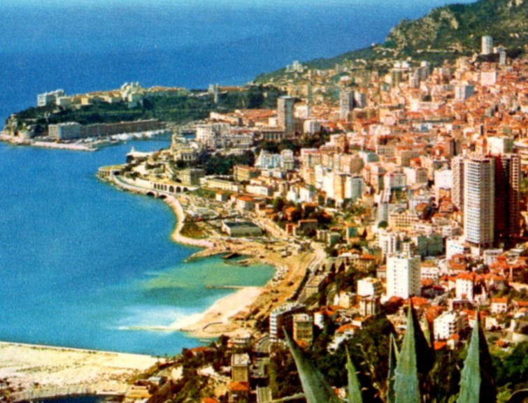 Vintage Postcard Colors & Light Of France Cote D'Azur Monaco Monte Carlo