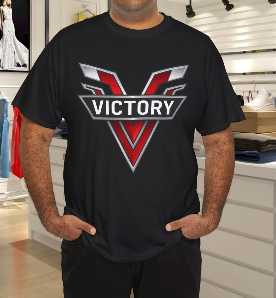 New Victory American Motorcycle Logo Men's Cotton T-Shirt