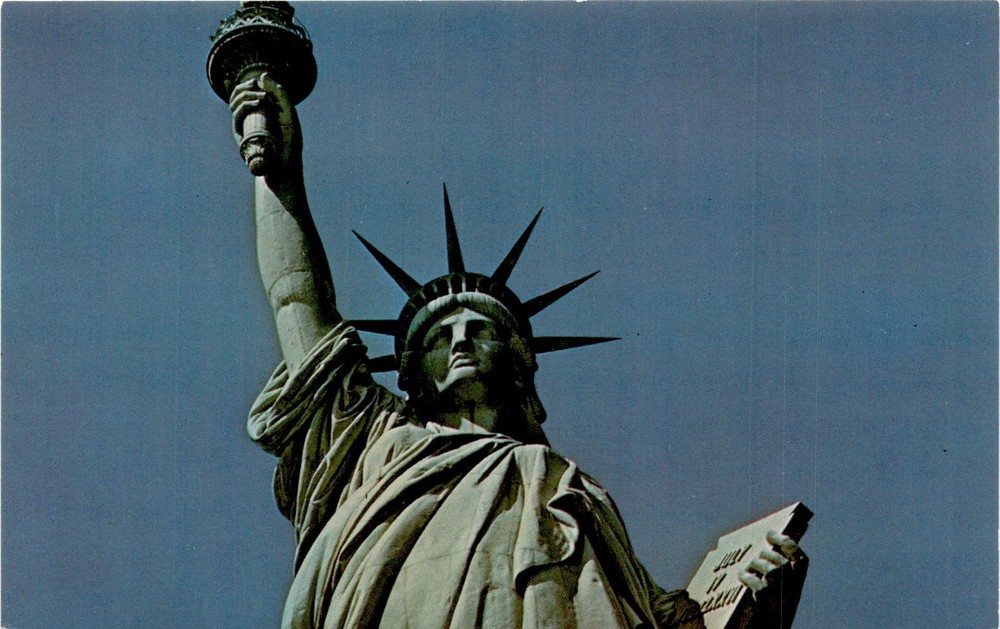 Vintage Acacia Card Company New York Statue of Liberty Postcard Broadway-image