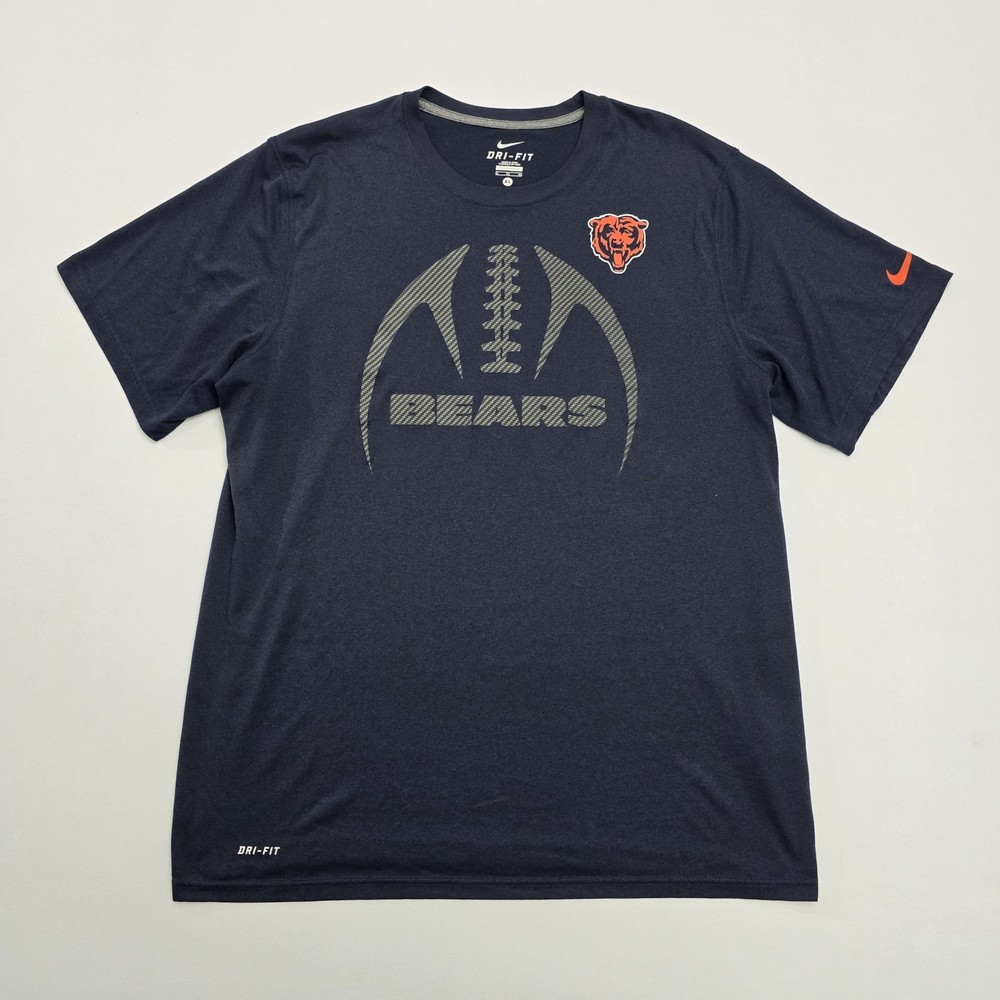 Chicago Bears NFL Nike Dri-FIT T-shirt Mens XL  Navy Blue Short-Sleeve