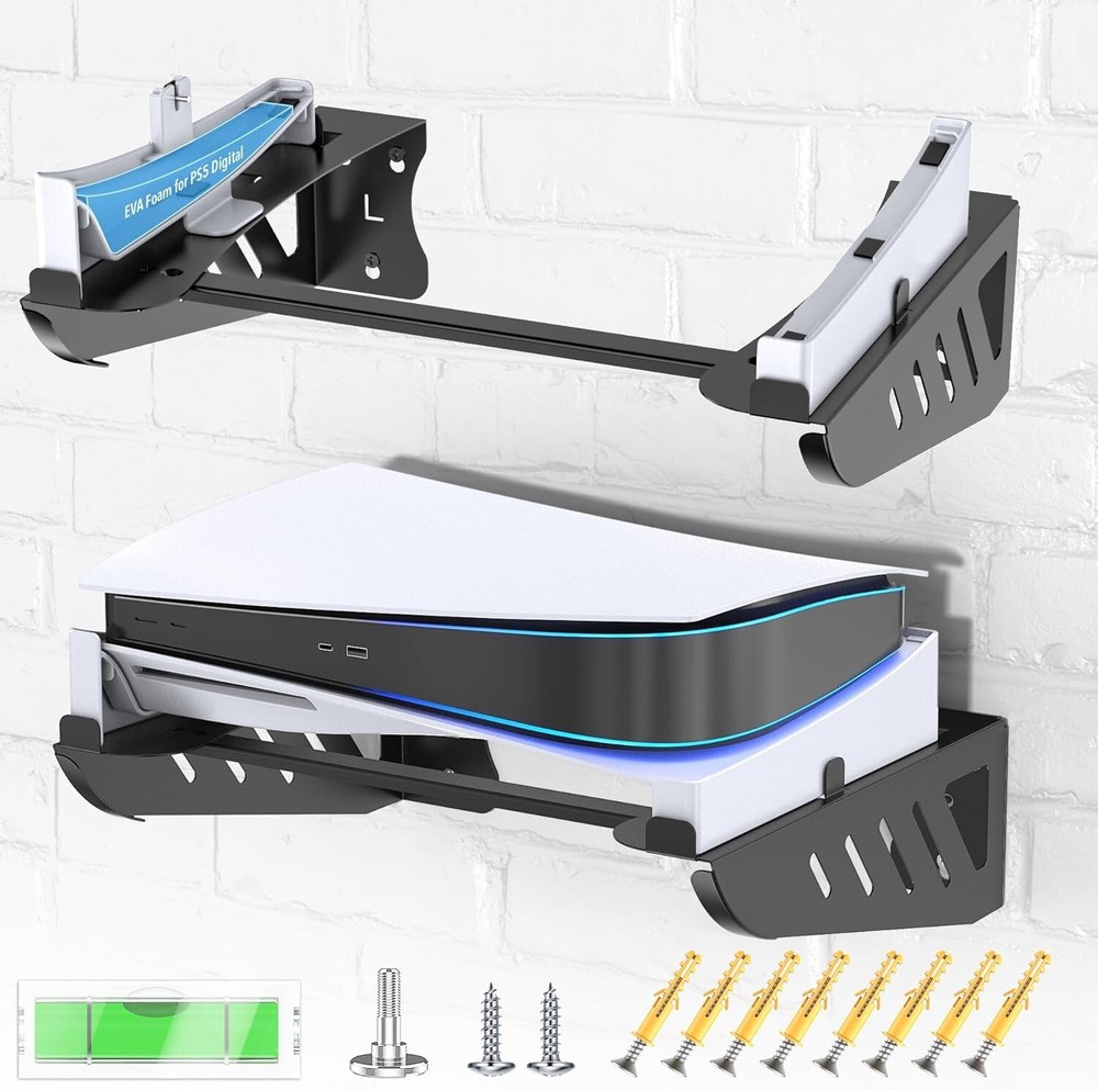 PS5 Horizontal Wall Mount Bracket for Disc Console Holder