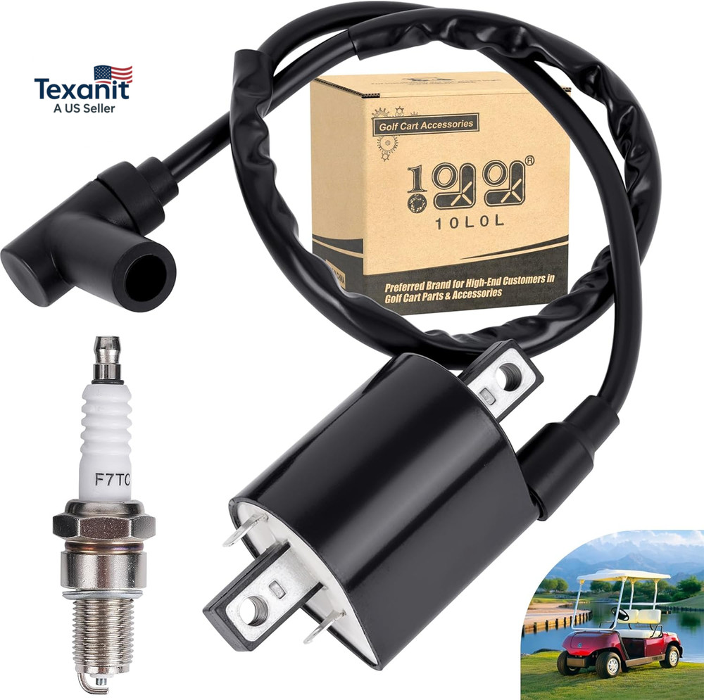 Golf Cart Ignition Coil & Spark Plug for Yamaha G2 G5 G8 G9 G11 G14 Yamaha Golf
