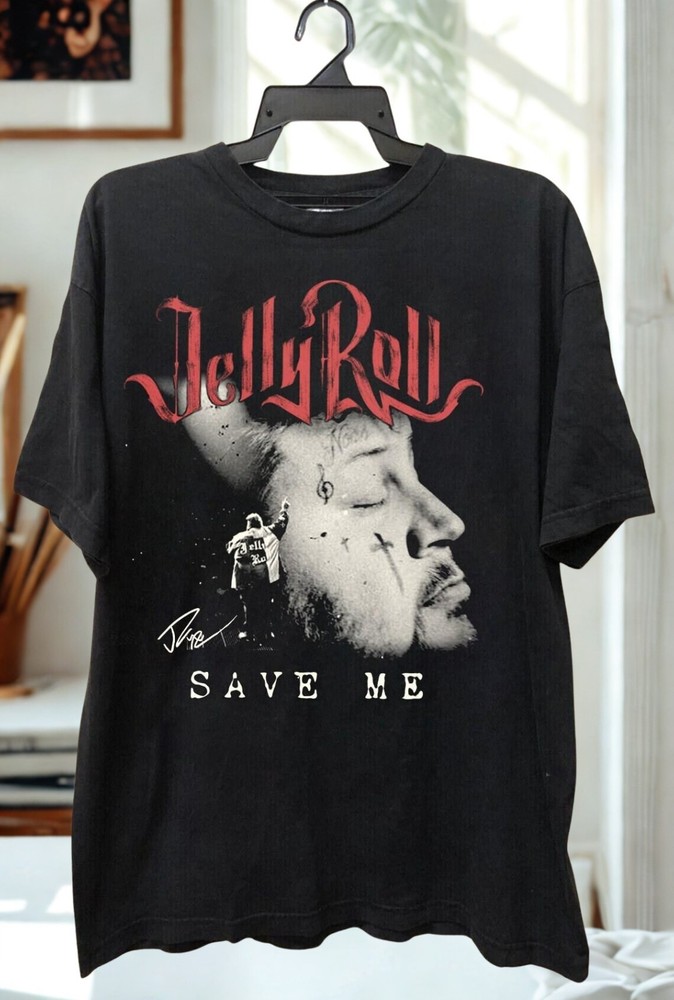 Jelly Roll Save Me T-Shirt Country Rap Music Fan Graphic Tee Vintage