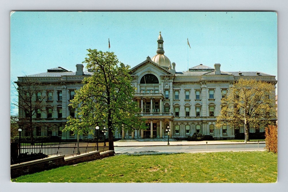 Trenton NJ-New Jersey, The State Capitol, Outside, Vintage Postcard
