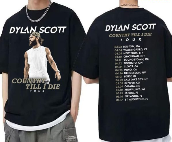 Dylan Scott Country Til I Die Tour 2024 Gift For Fan Shirt