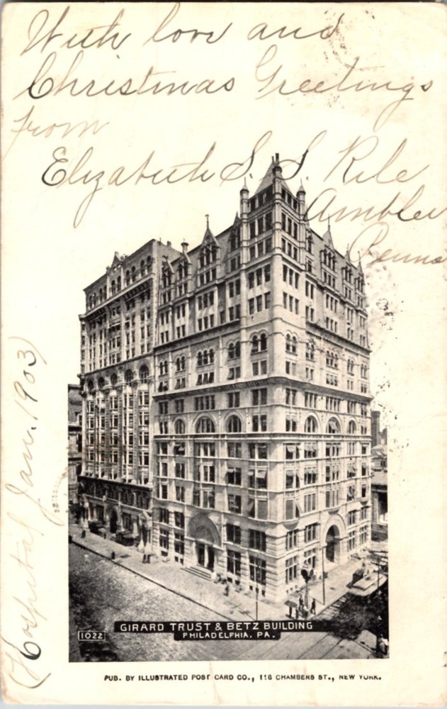 Pre-1907 GIRARD TRUST BUILDING Philadelphia Pennsylvania PA m/14 BJ6326