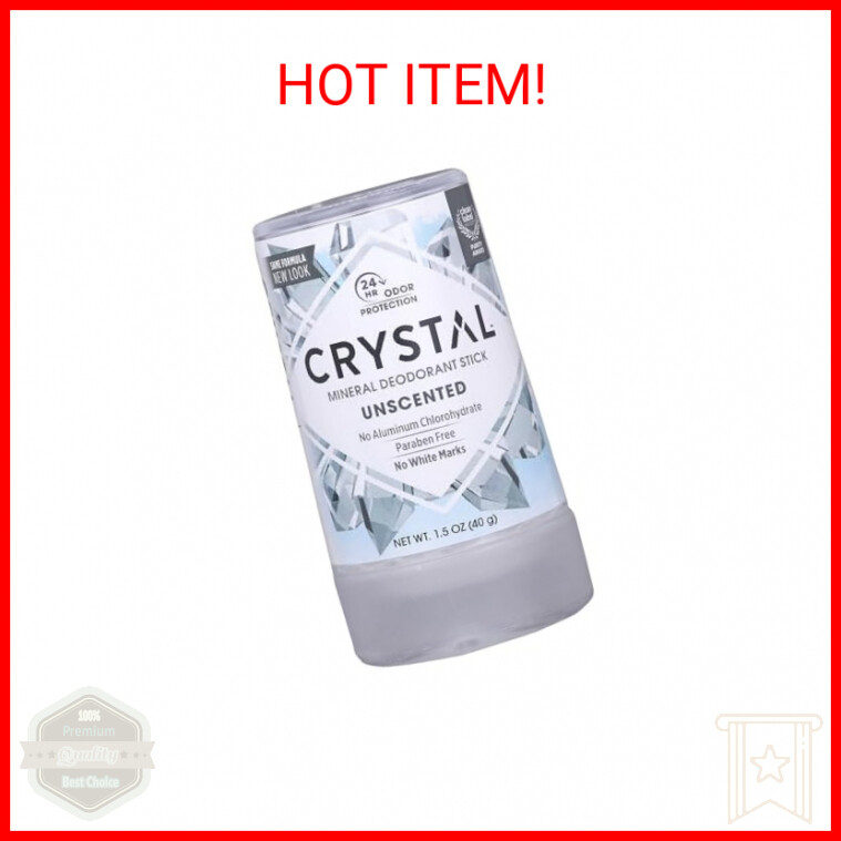 CRYSTAL Deodorant Mineral Deodorant Stick, Travel, 1.5 Ounce