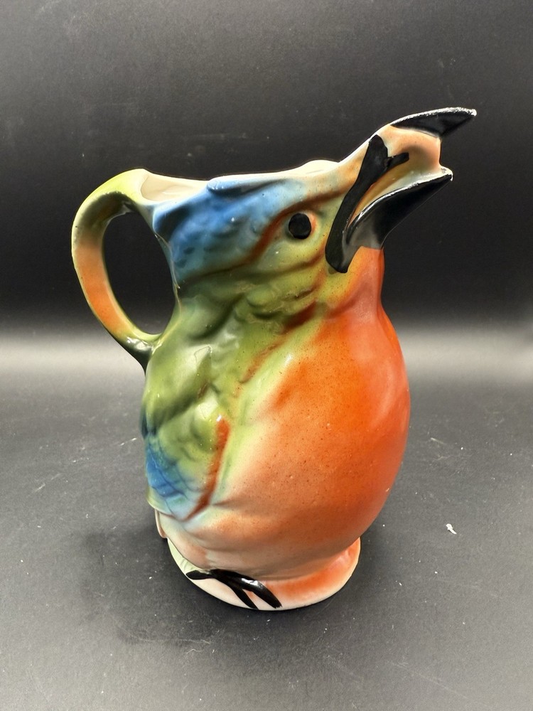 German Kingfisher Bird-Shaped Creamer for Coffee & Tea