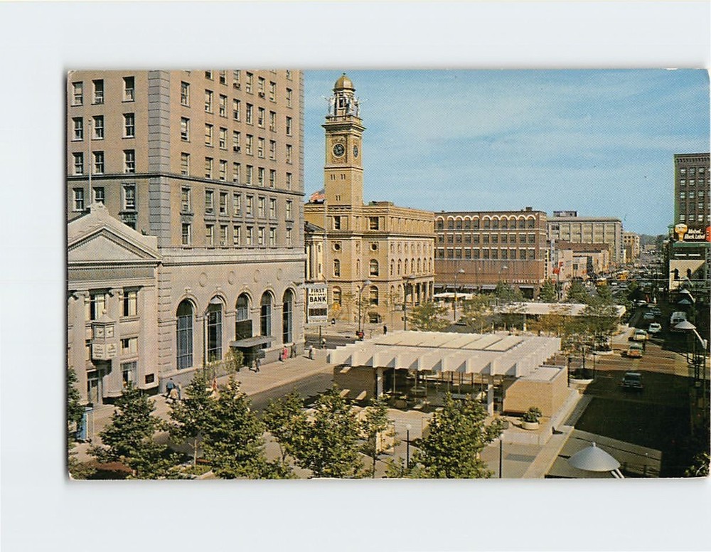 Postcard South Plaza Canton Ohio USA