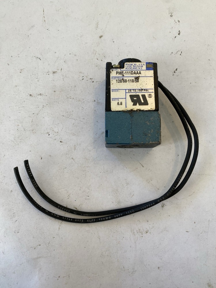Mac Valve PME-111DAAA Solenoid Valve Coil, 110/120V, 50/60Hz, 6.8W