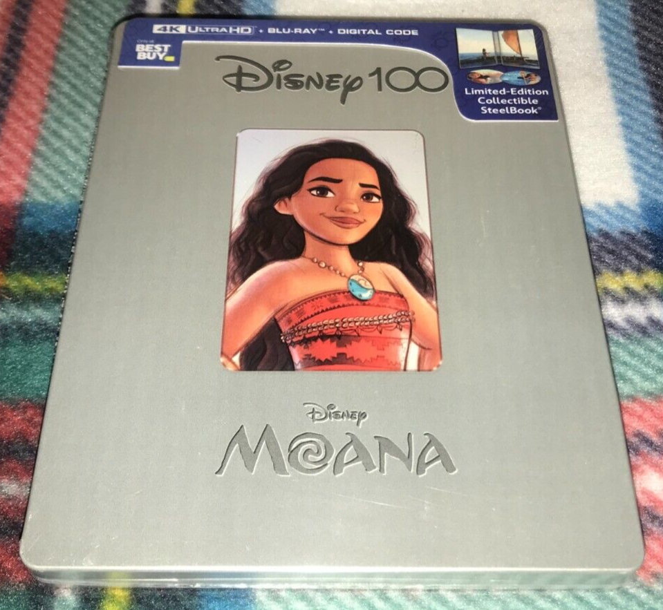 Moana Disney Pixar 100 4K UHD Ultra Blu-Ray Digital Steelbook NEW Sealed