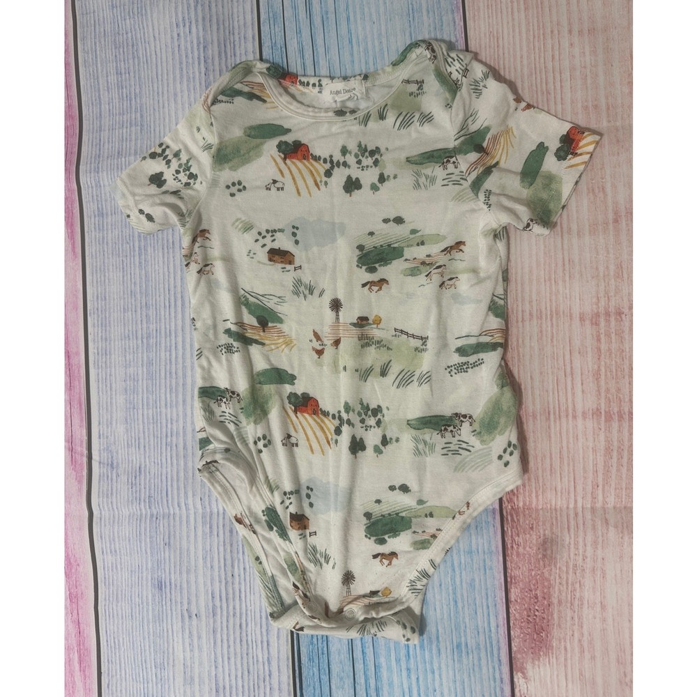 Angel Dear Farm Print Bodysuit 18-24M VGUC Gender Neutral