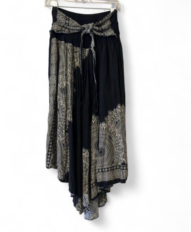 B Bangkok Maxi Black And White Skirt