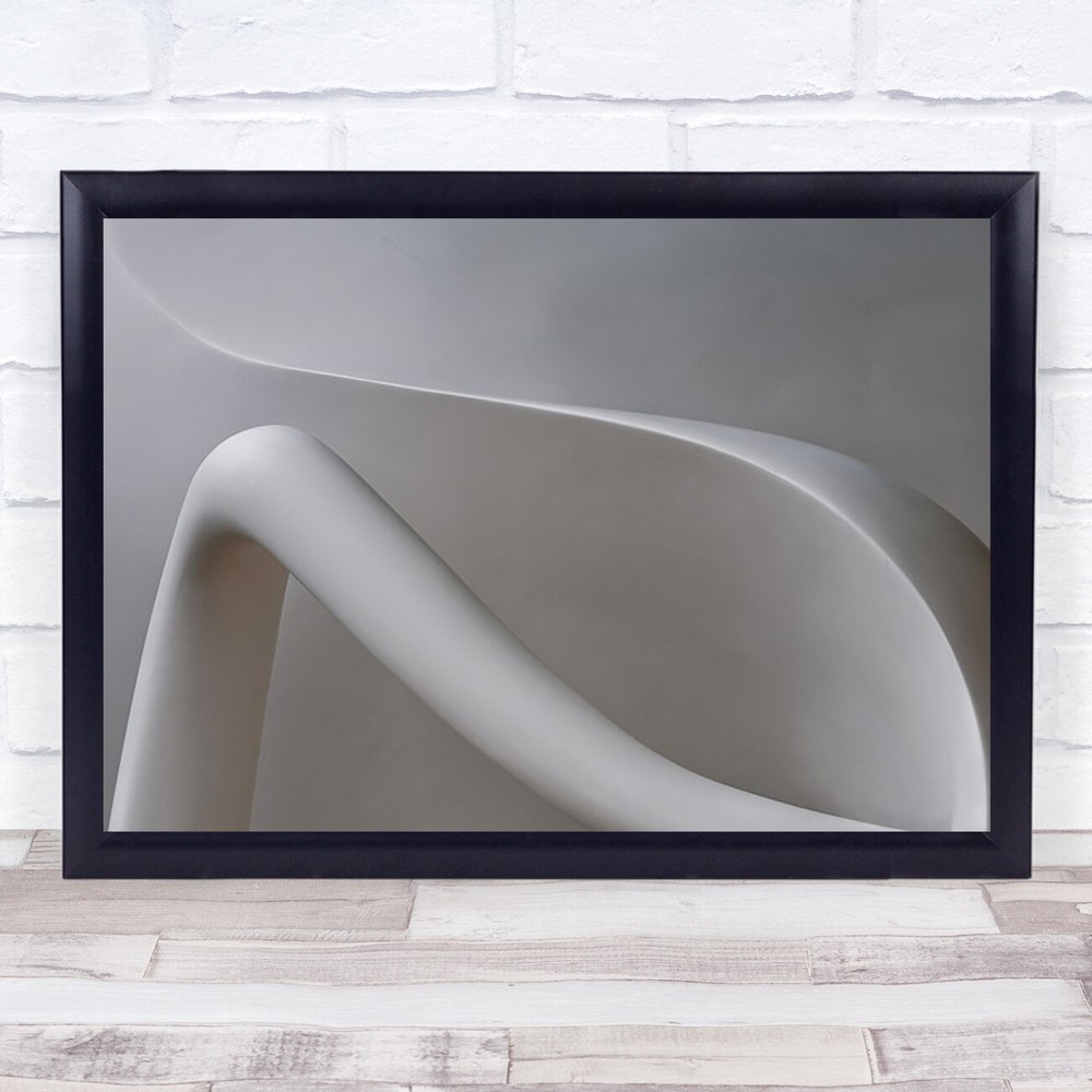 Bodyline Goodwood Sussex Ku Abstract White Curve Shapes United Kingdom Art Print