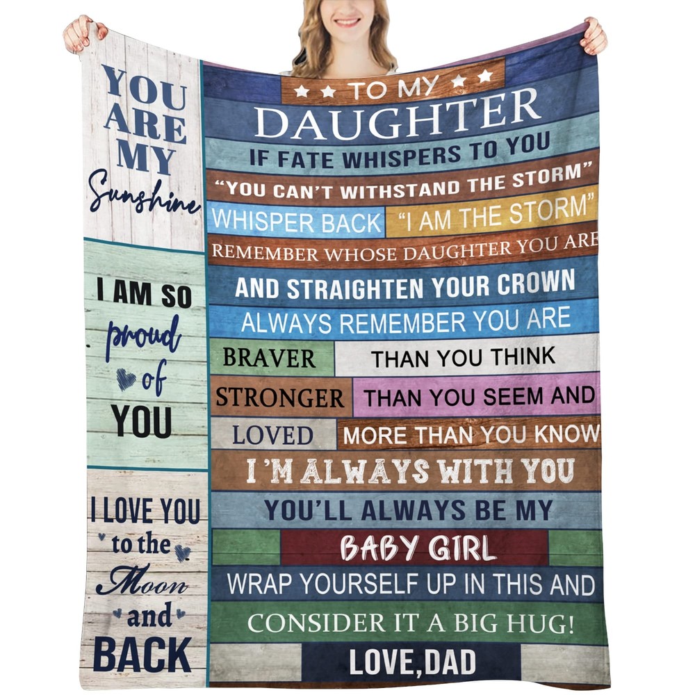 Daughter Gifts, Daughter Birthday Gifts, Daughter Blanket from Dad, Gifts for...