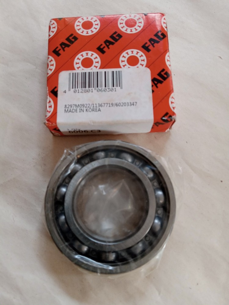 FAG 6006 C3 DEEP GROOVE BALL BEARING, OPEN, NO SEALS 30x55x13 mm
