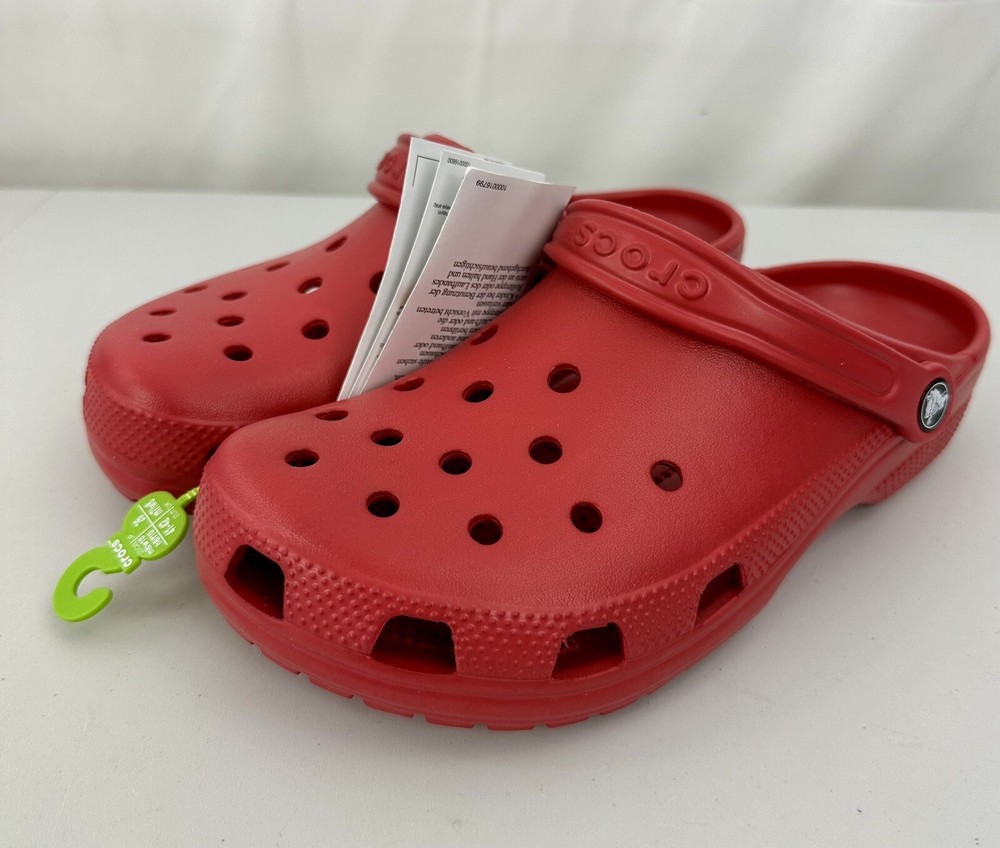 Women’s 10/Men's 8 Crocs Classic Clogs Red Pepper Comfort Original 10001-6EN NWT