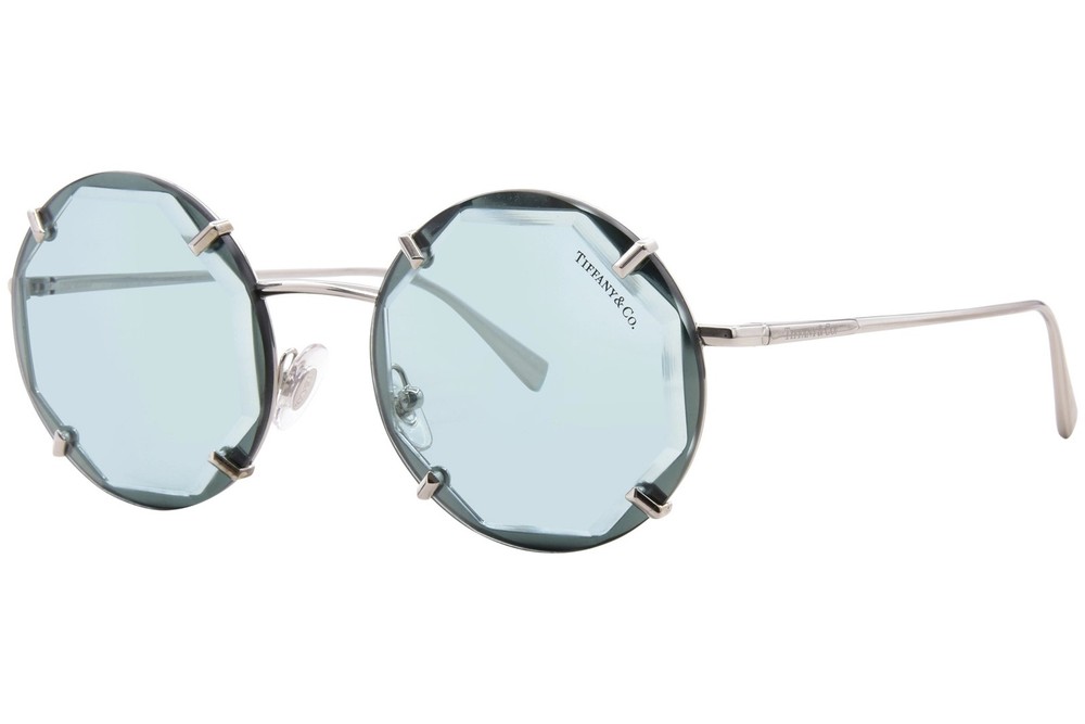 Tiffany & Co. TF3091 6001D9 Sunglasses Women's Silver/Azure Round Shape 52mm