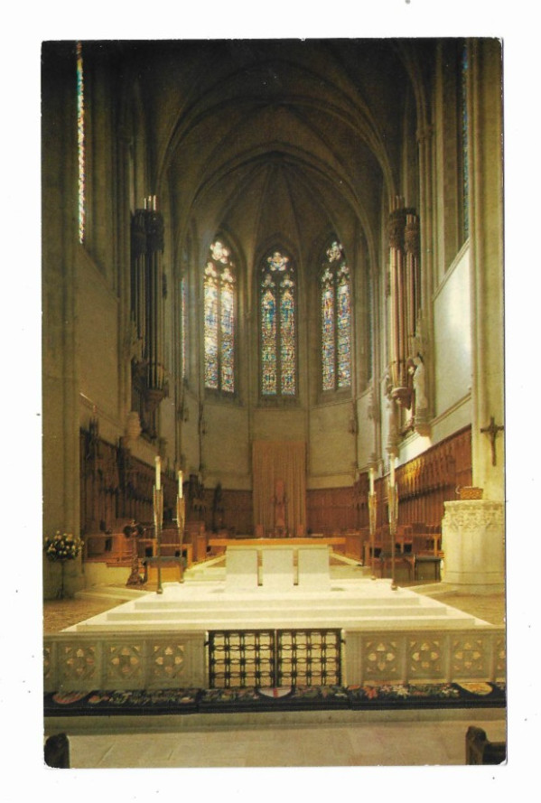 Grace Cathedral San Francisco California Sanctuary & Altar - chrome postcard