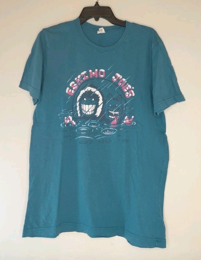 Men’s Large Blue Eskimo Joe's Theme Short Sleeve Graphic T-Shirt