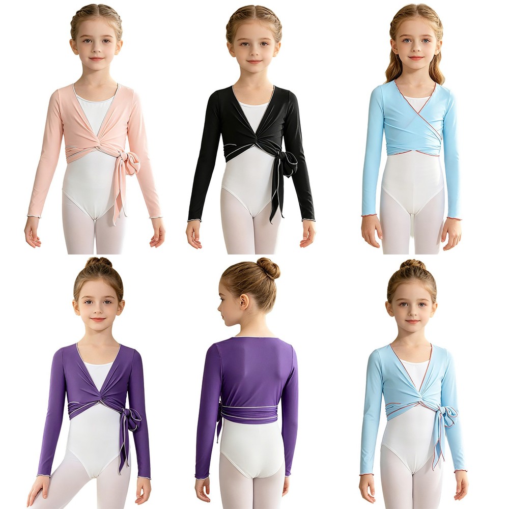 Girls Ballet Shrug Dancewear Cardigan Recital Top Warm Up Cover Up Versatile