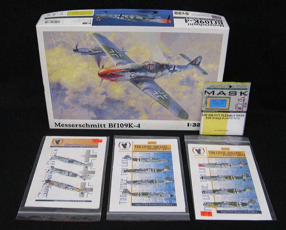 1/32 Hasegawa Models MESSERSCHMITT Bf-109K-4 + FOUR DETAIL SETS *MINT*