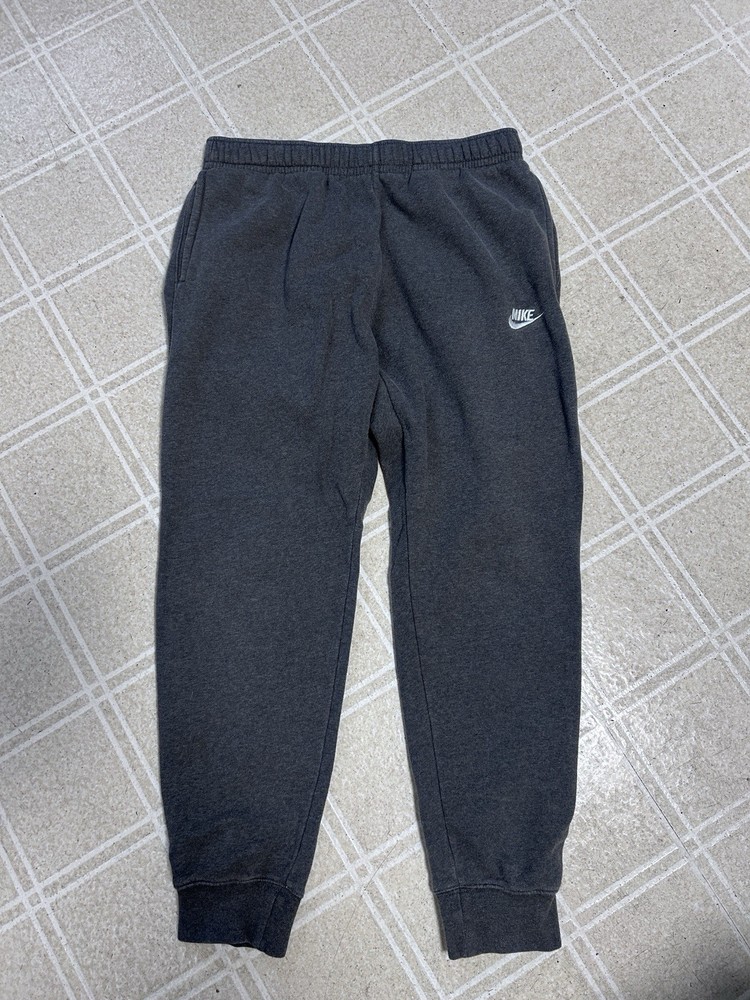Nike Sportswear Club Fleece Sweatpants Men Medium  Gray Jogger Pants Excellent