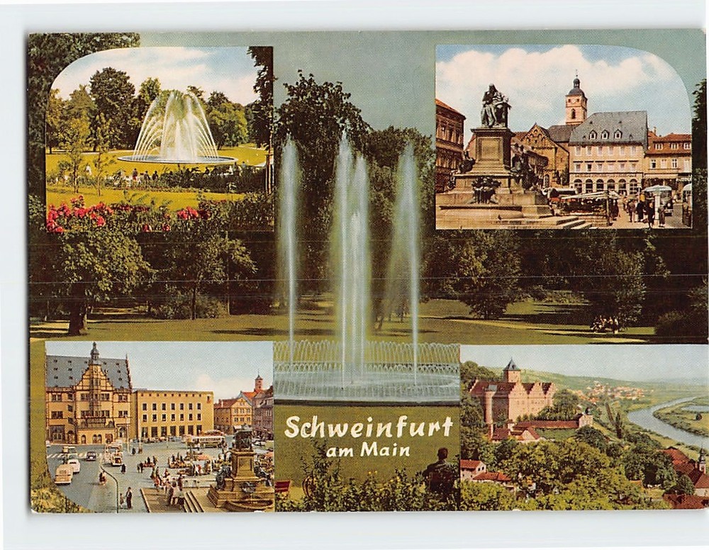 Postcard Scenes & Views Schweinfurt am Main Germany