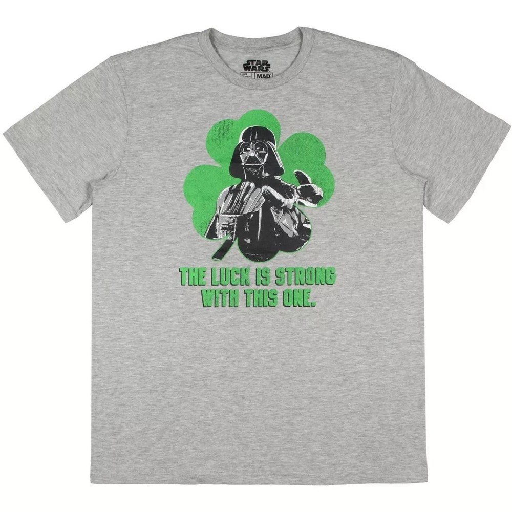 Star Wars Men's Darth Vader The Luck Is Strong With This One Graphic T-Shirt