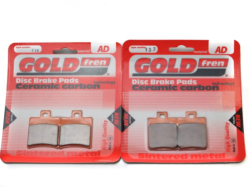 Brake Pads Front & Rear For Piaggio NRG 50 Extreme Rear Disc 1999-2001