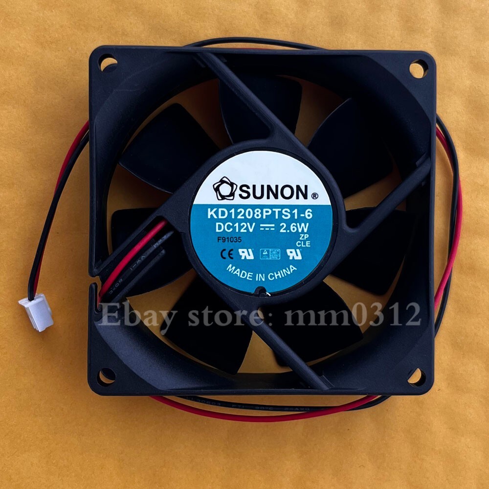SUNON KD1208PTS1-6 FAN 80X80X25mm DC12V 2.6W 8CM Double Ball Chassis Cooling Fan