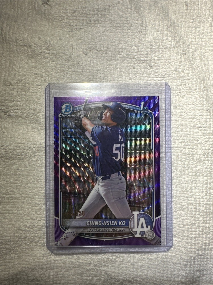 2025 Bowman Chrome #BCP-224 Ching-Hsien Ko 1st Purple Wave 184/250 BJHT