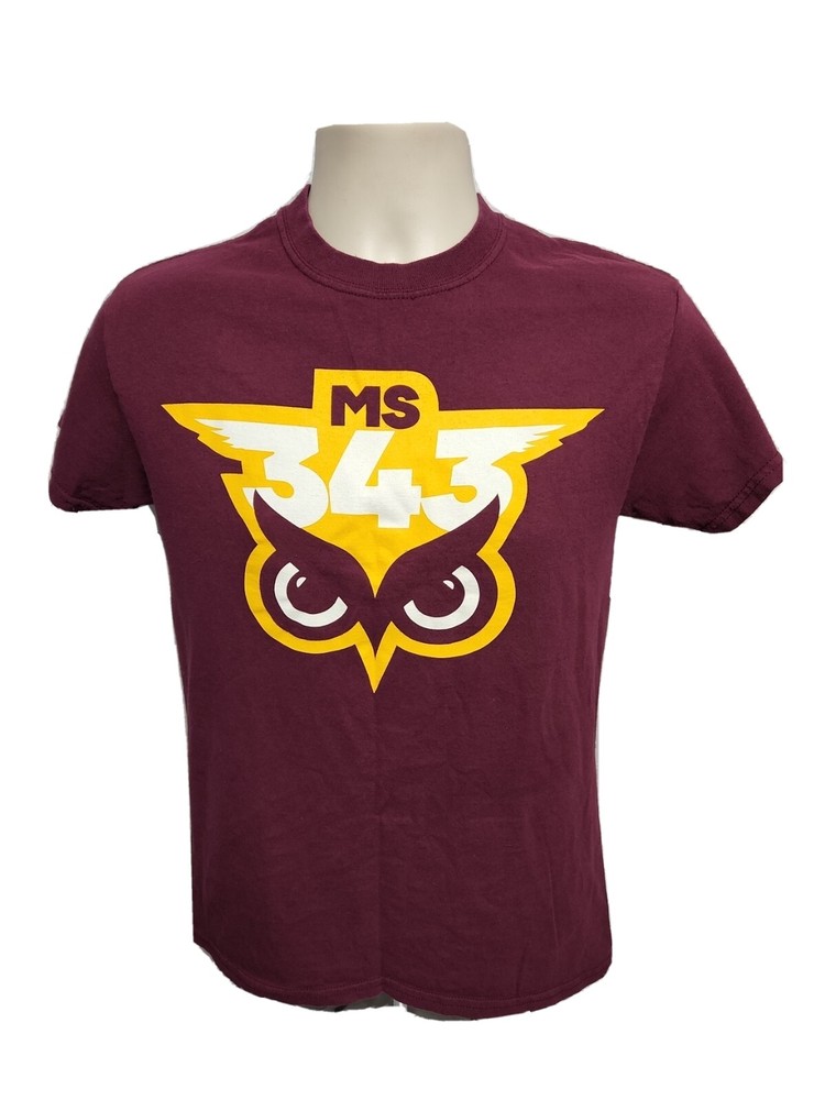 MS 343 Academy of Applied Mathematics and Technology Adult Small Burgundy TShirt-image