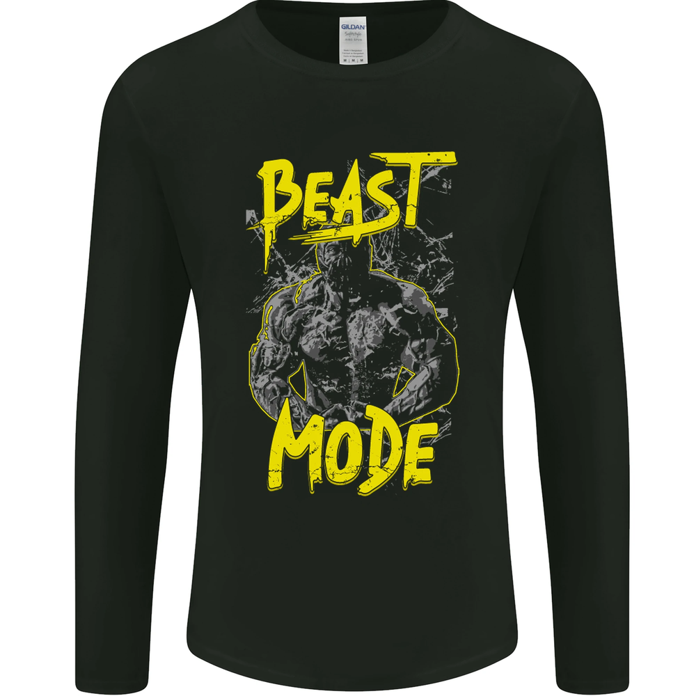 Beast Mode Gym Training Top Workout Mens Long Sleeve T-Shirt
