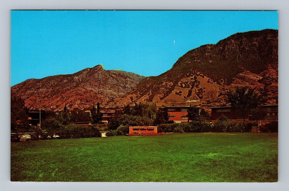 Provo UT Utah Brigham Young University Heritage Halls Vintage Postcard