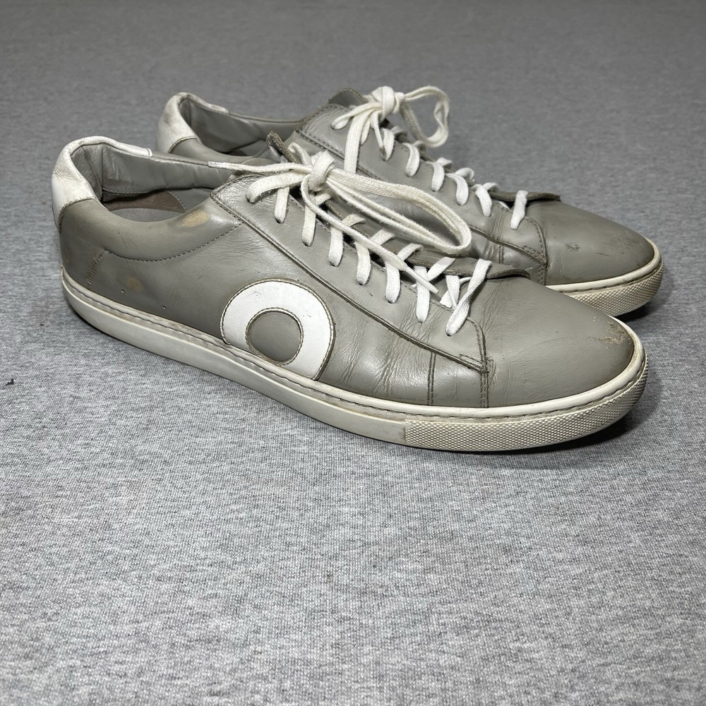Oliver Cabell Low 1 Particle Gray Mens 11 EU 44 Distressed Sneakers Made Italy