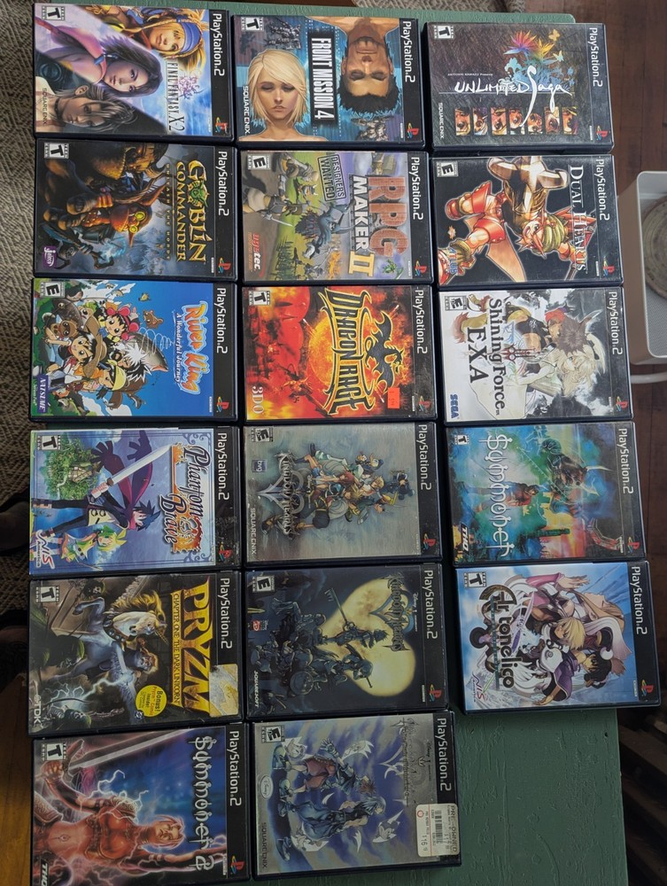 Huge PS2 RPG Lot 17 Playstation 2 JRPG Final Fantasy Kingdom Hearts Shining