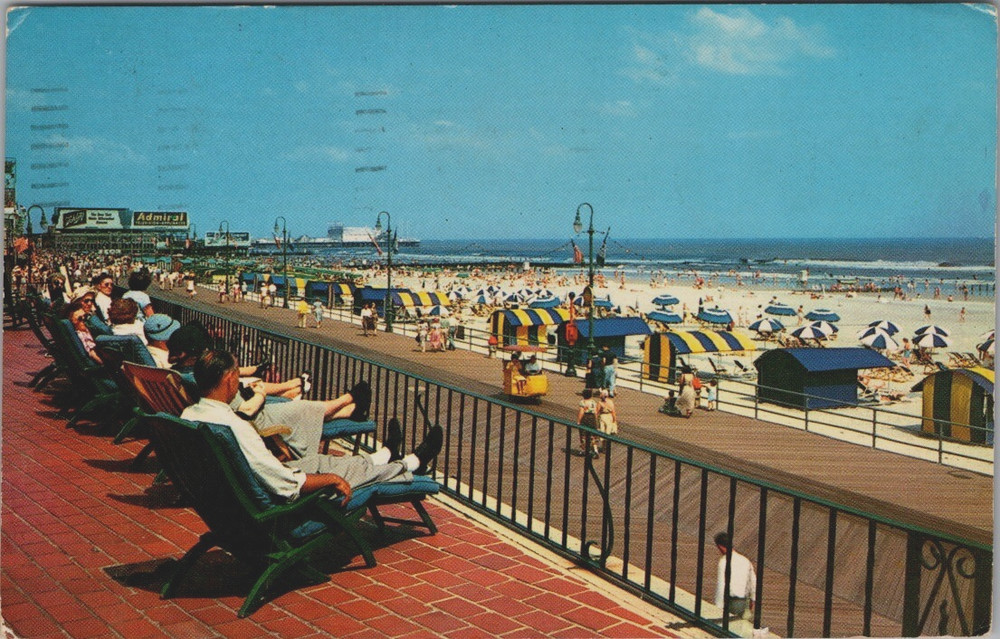 Scenic View From Deck Marlborough-Blenheim Hotel, Atlantic City NJ Postcard