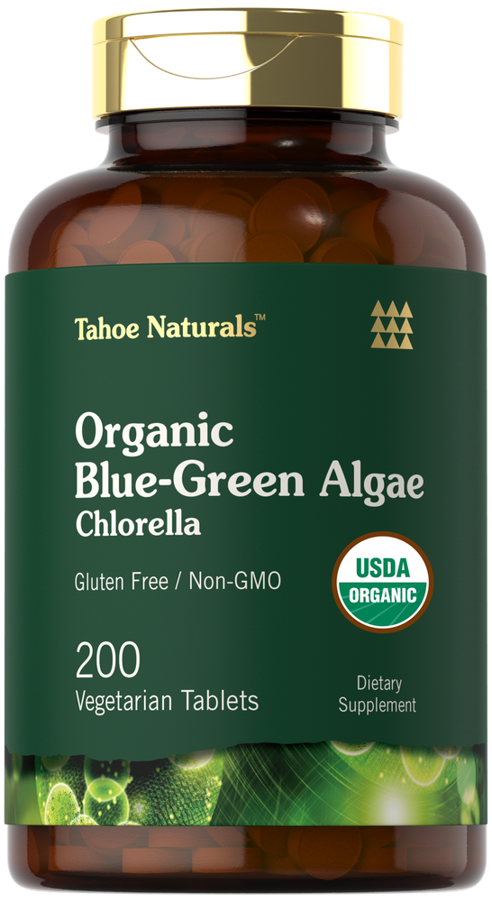 Chlorella Blue Green Algae 500mg | 200 Capsules | by Tahoe Nutritonals