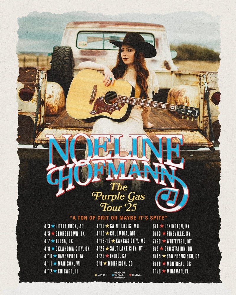 Noeline Hofmann 2025 Purple Gas Tour Poster Wall Art No Frame