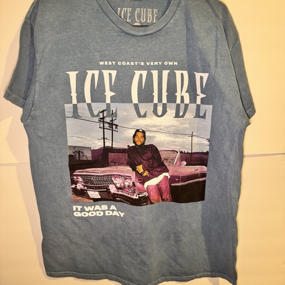 New Ice Cube Graphic Short Sleeve T Shirt Gray Men's Size Medium
